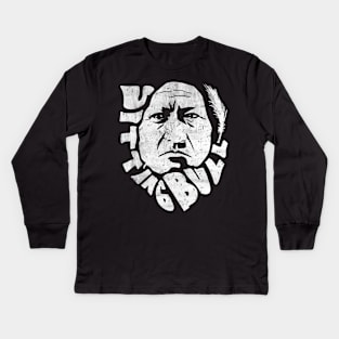 Chief Sitting Bull Native American Kids Long Sleeve T-Shirt